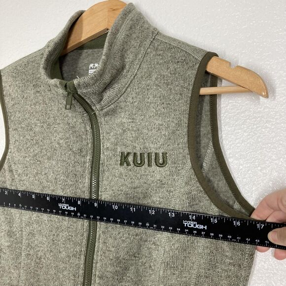 Kuiu Base Camp Vest Mens Small Gray High Loft Sweater Fleece Full Zip Jacket - Picture 8 of 15
